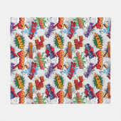 Couverture Polaire Motif de bulle Superhero (Devant (Horizontal))