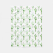 Couverture Polaire Motif de cactus d'aquarelle (Devant)