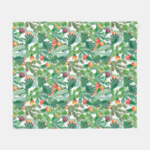 Couverture Polaire Motif de cactus d'aquarelle (Devant (Horizontal))