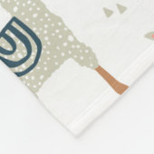 Couverture Polaire Motif de cactus et de lamas (Coin)