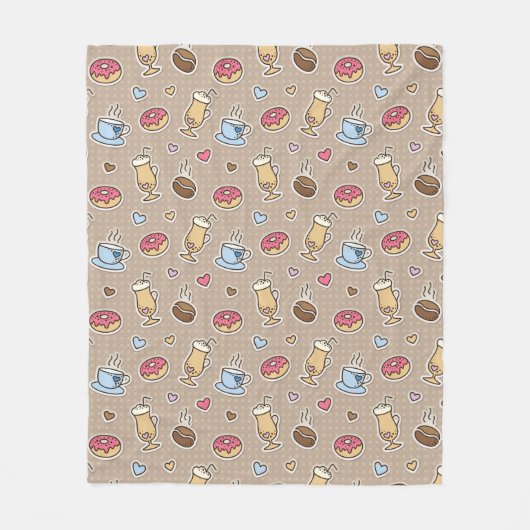 Couverture Polaire Motif de café (Devant)