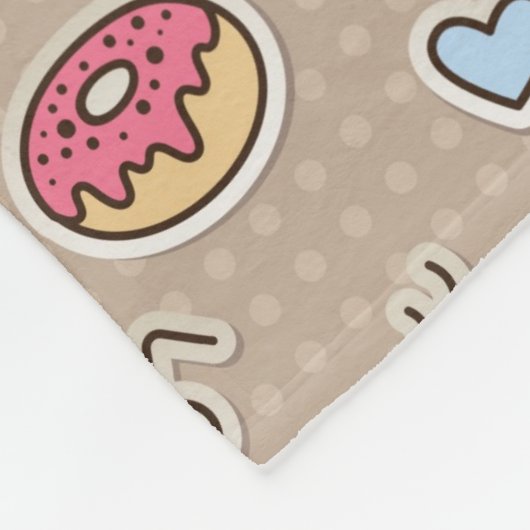 Couverture Polaire Motif de café (Coin)