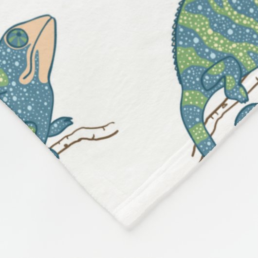 Couverture Polaire Motif de caméléon (Coin)