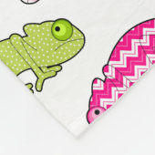 Couverture Polaire Motif de caméléon d'arc-en-ciel (Coin)