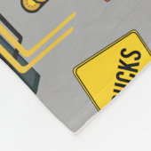 Couverture Polaire Motif de camions de construction (Coin)