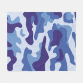 Couverture Polaire Motif de camouflage bleu (Devant (Horizontal))