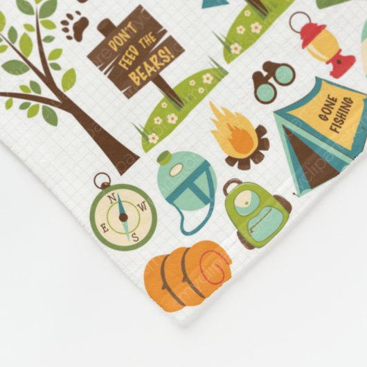 Couverture Polaire Motif de camping Lrow Blanket (Coin)