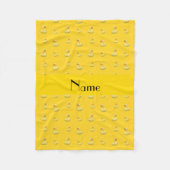 Couverture Polaire Motif de canard en caoutchouc jaune de nom personn (Devant)
