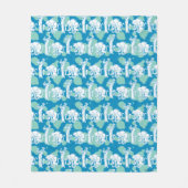 Couverture Polaire Motif de caractères bleu Weasel & Baboon (Devant)