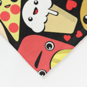 Couverture Polaire Motif de caractères de nourriture de Kawaii (Coin)