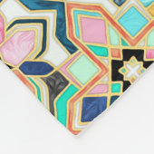 Couverture Polaire Motif de carrelage marocain doré (Coin)