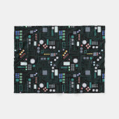 Couverture Polaire Motif de carte de circuit informatique (Devant (Horizontal))
