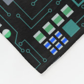 Couverture Polaire Motif de carte de circuit informatique (Coin)