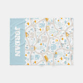 Couverture Polaire Motif de carte de quartier de Cute Pastel (Devant (Horizontal))