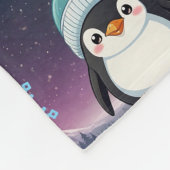 Couverture Polaire Motif de Casquette bleu Penguin Cute Kawaii (Coin)