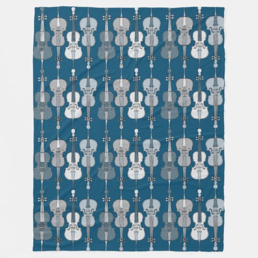 Couverture Polaire Motif de Cellos coloré (Devant)