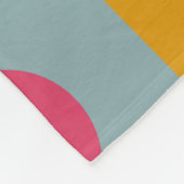 Couverture Polaire Motif de cercle bleu-jaune rétro (Coin)