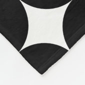 Couverture Polaire Motif de cercle géométrique noir blanc rétro (Coin)