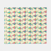 Couverture Polaire Motif de cerf-volant rétro coloré (Devant (Horizontal))