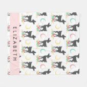 Couverture Polaire Motif de cerfs, Cerf de bébé, Boho, Fleurs, Votre  (Devant (Horizontal))