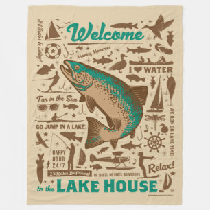 Couverture Polaire Motif de Chambre de lac