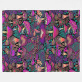Couverture Polaire Motif de champignon psychédélique Trippy (Devant (Horizontal))