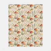 Couverture Polaire Motif de champignons boho de la forêt (Devant)