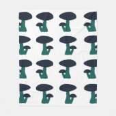 Couverture Polaire Motif de champignons mignons (Devant)