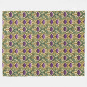 Couverture Polaire Motif de chardon violet Art nouveau (Devant (Horizontal))