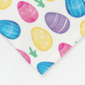 Couverture Polaire Motif de chasse à oeuf de pâques d'aquarelle (Coin)