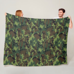 COUVERTURE POLAIRE MOTIF DE CHASSE CAMOFLAGE