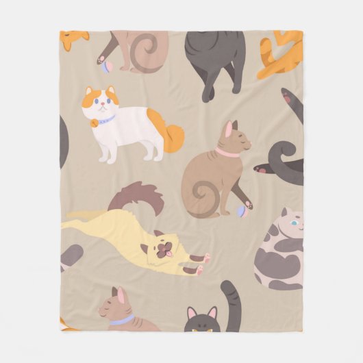 Couverture Polaire Motif de chat (Devant)