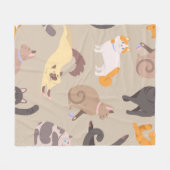 Couverture Polaire Motif de chat (Devant (Horizontal))
