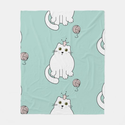 Couverture Polaire Motif de chat (Devant)