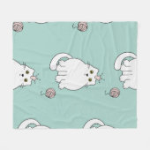 Couverture Polaire Motif de chat (Devant (Horizontal))