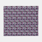 Couverture Polaire Motif de chat crâne sucre (Devant (Horizontal))