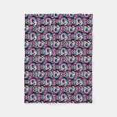 Couverture Polaire Motif de chat crâne sucre (Devant)