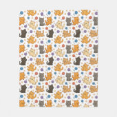Couverture Polaire Motif de chat mignon (Devant)
