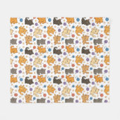 Couverture Polaire Motif de chat mignon (Devant (Horizontal))