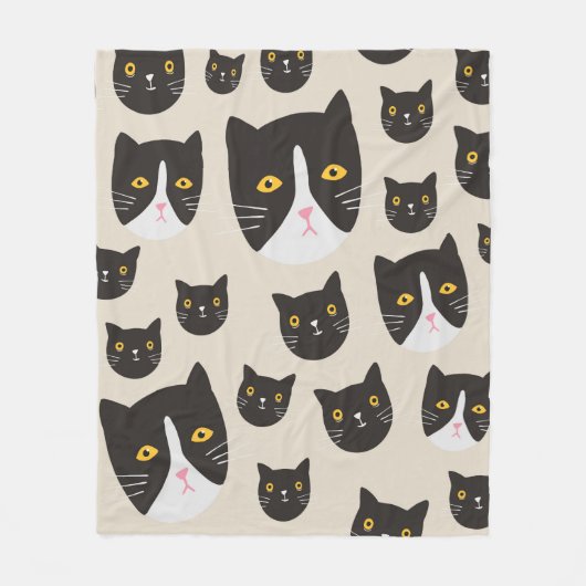 Couverture Polaire Motif de chat sans joint/ (Devant)