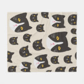 Couverture Polaire Motif de chat sans joint/ (Devant (Horizontal))