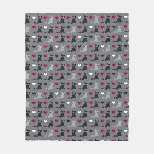 Couverture Polaire motif de chaton et de souris (Devant)