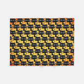 Couverture Polaire Motif de chatons noirs (Devant (Horizontal))