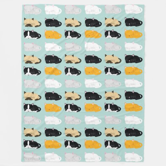Couverture Polaire Motif de chats (Devant)