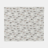Couverture Polaire Motif de chats (Devant (Horizontal))