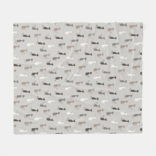 Couverture Polaire Motif de chats (Devant (Horizontal))