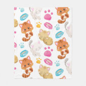 Couverture Polaire Motif De Chats, Chats Mignons, Kitty, Chatons, Paw (Devant)