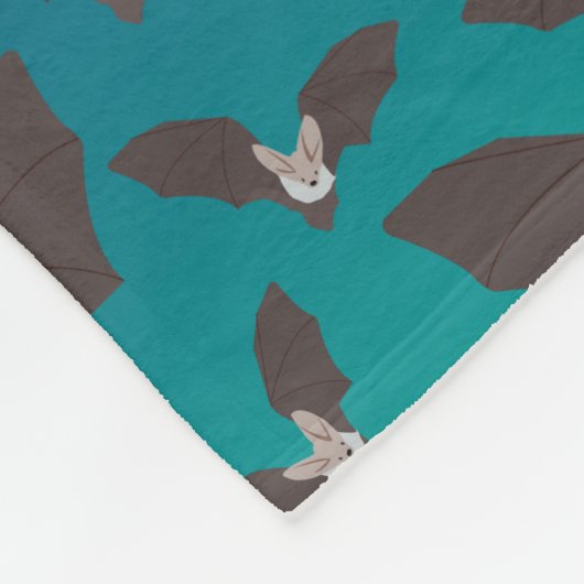 Couverture Polaire Motif de chauve-souris Éffrayant (Coin)