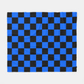 Couverture Polaire Motif de chèque en À damiers noir bleu (Devant (Horizontal))