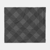 Couverture Polaire Motif de chèques Diagonal 2tn.b Black BG (Devant (Horizontal))